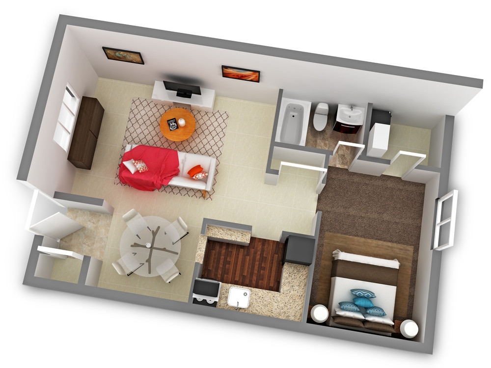 One Bedroom Type 2 Floor Plan